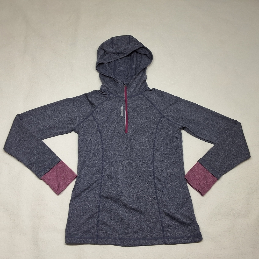 Reebok Active Hoodie Sweatshirt Gray and Pink Colors Size S